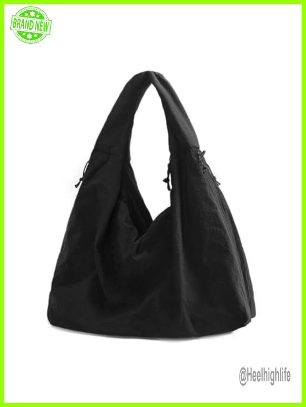 Nylon Hobo Bag Large Crescent Shoulder Bag Vintage Tote Casual Shopper Handbag